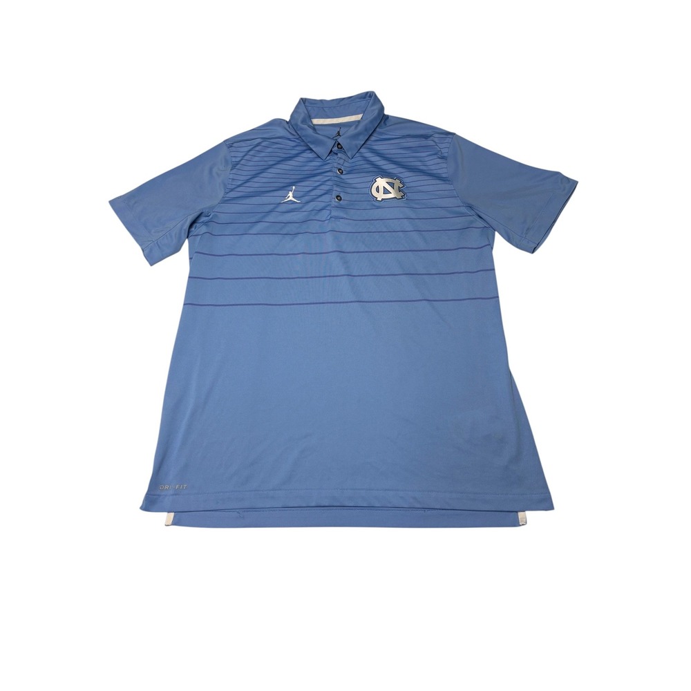 Jordan Brand UNC Tar Heels Dri-FIT Polo Shirt Blue Mens Large 34417X-NC1